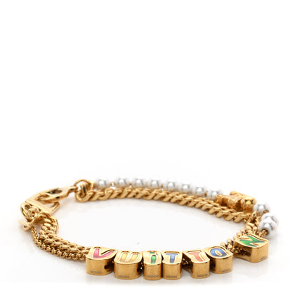 Louis Vuitton Metal Monogram Vuitton Belt Chain Gold Multicolor 1 of 5