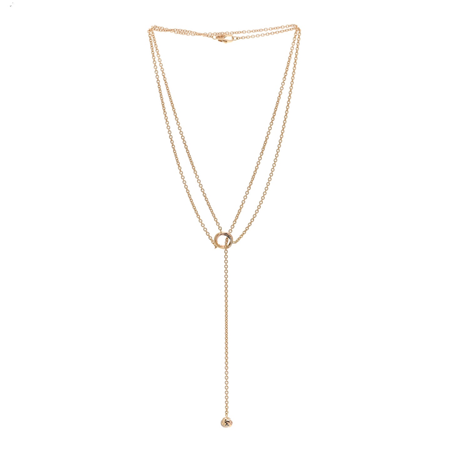 18K Pink Yellow White Gold Baby Trinity Pampilles Necklace