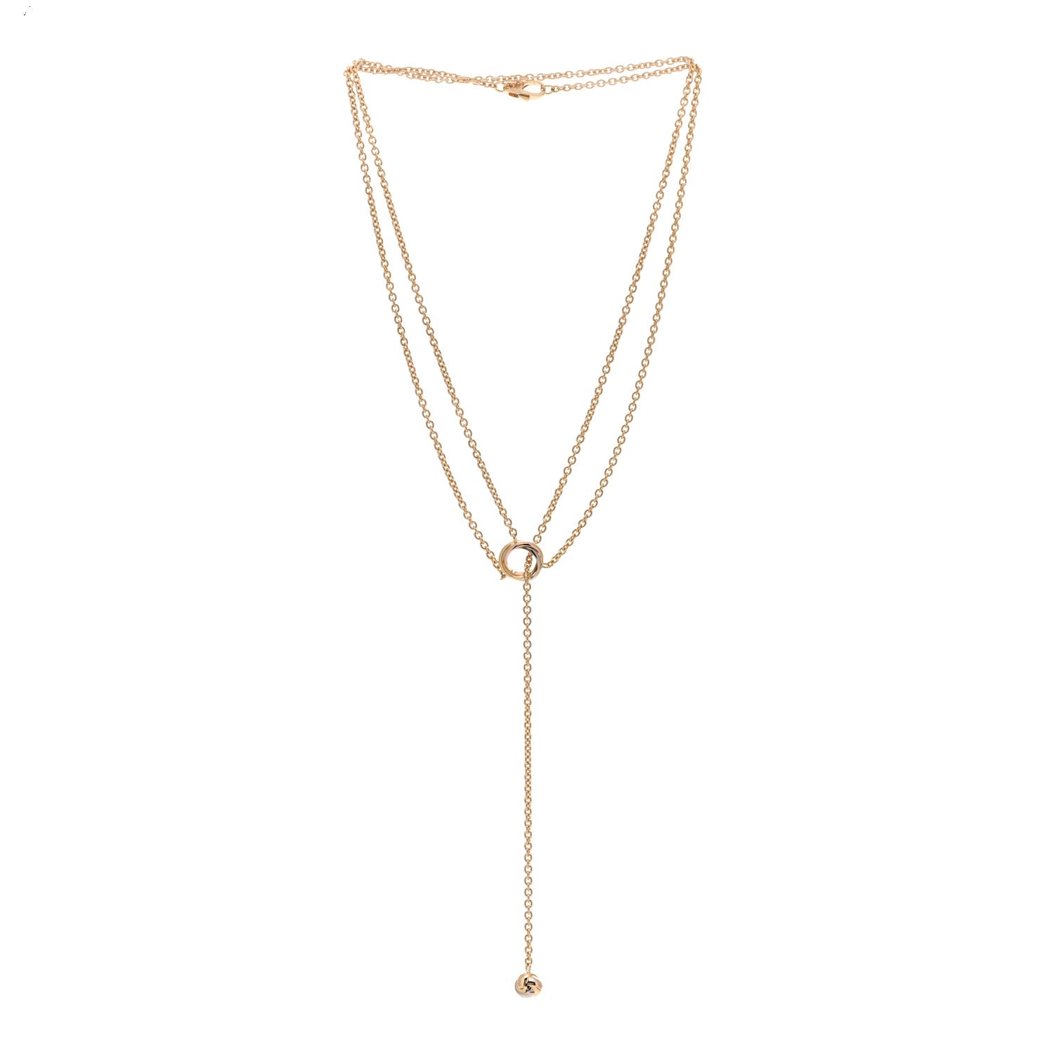 Cartier 18K Pink Yellow White Gold Baby Trinity Pampilles Necklace 3 of 4