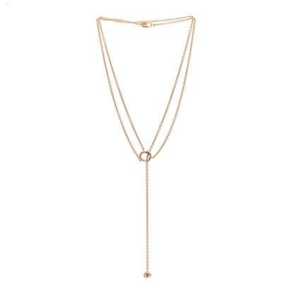 Cartier 18K Pink Yellow White Gold Baby Trinity Pampilles Necklace 3 of 4