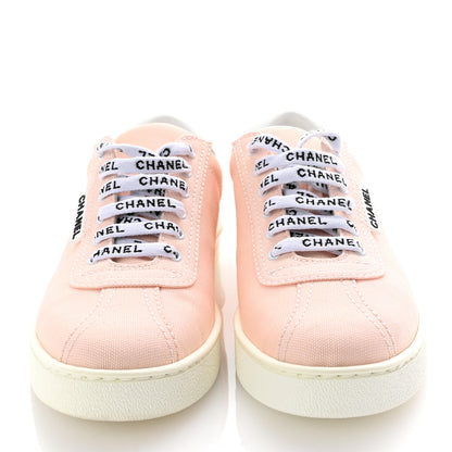 Chanel Canvas Womens Sneakers 38 Light Pink 3 of 10