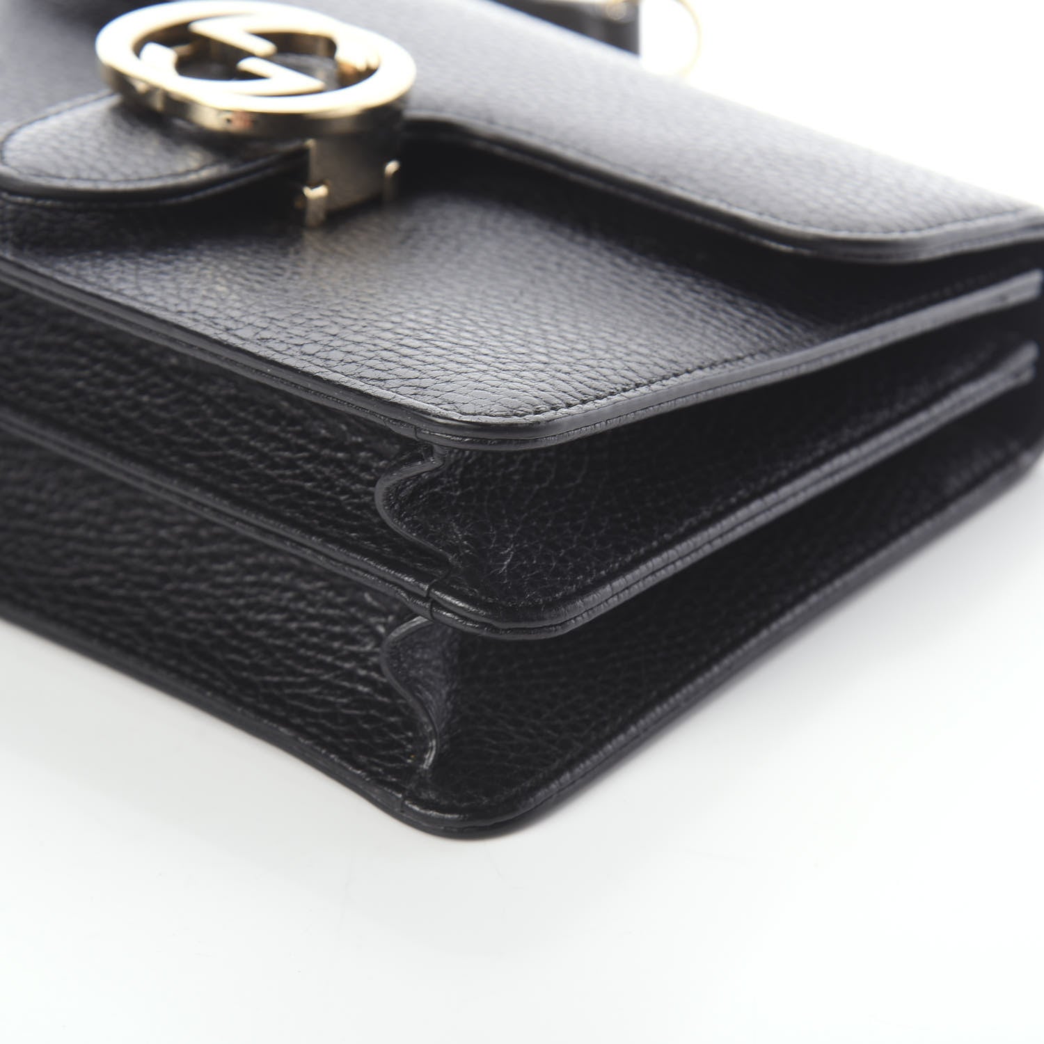 Gucci Dollar Calfskin Small Interlocking G Shoulder Bag Black 9 of 9