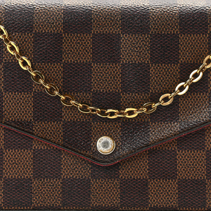 Louis Vuitton Damier Ebene Pochette Felicie Chain Wallet 8 of 18