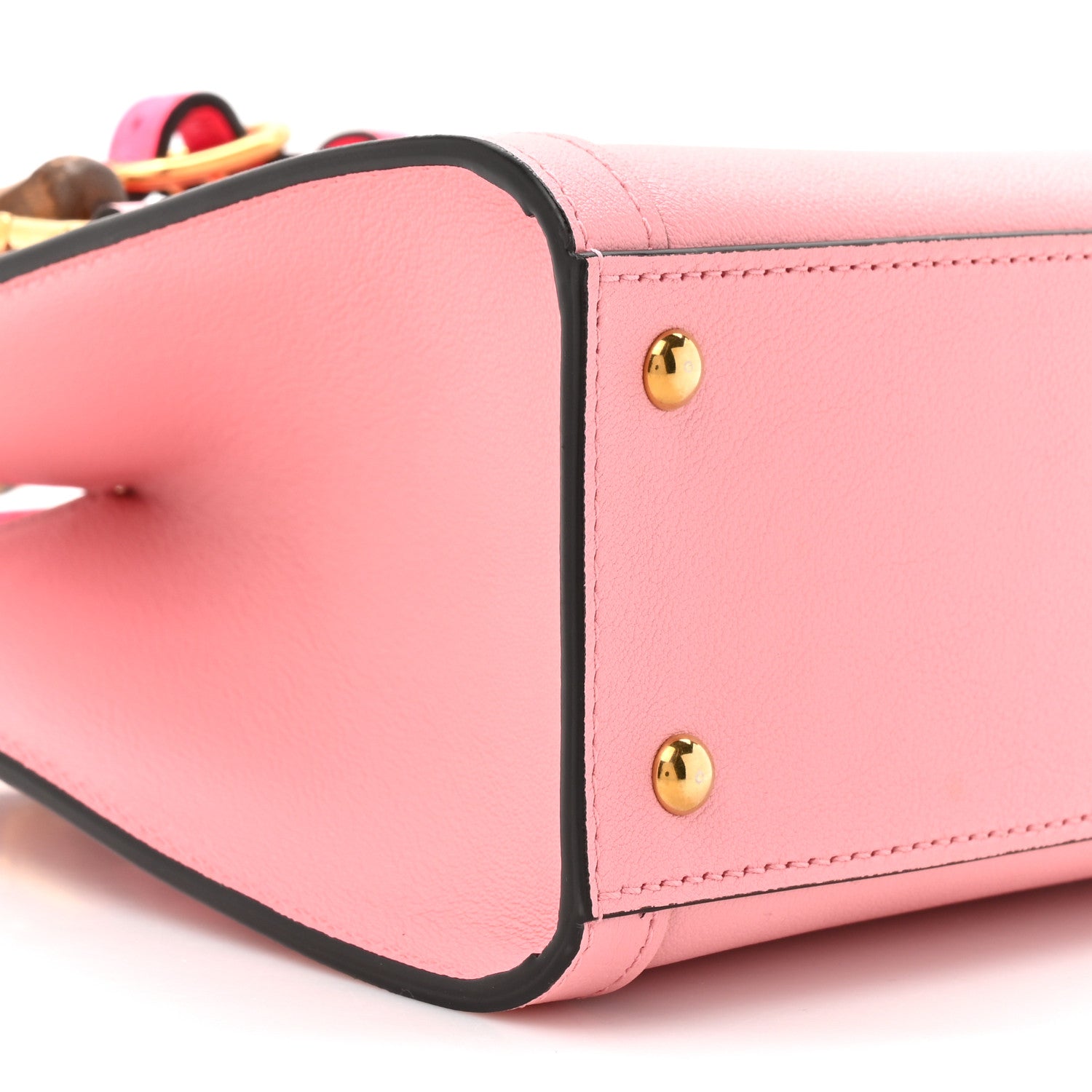 Gucci Wonka Grain Calfskin Mini Diana Tote Bag Wild Rose Fuxia Fluo 10 of 10