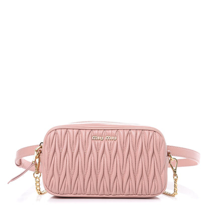 Miu Miu Nappa Matelasse Belt Bag Orchid Pink 1 of 10