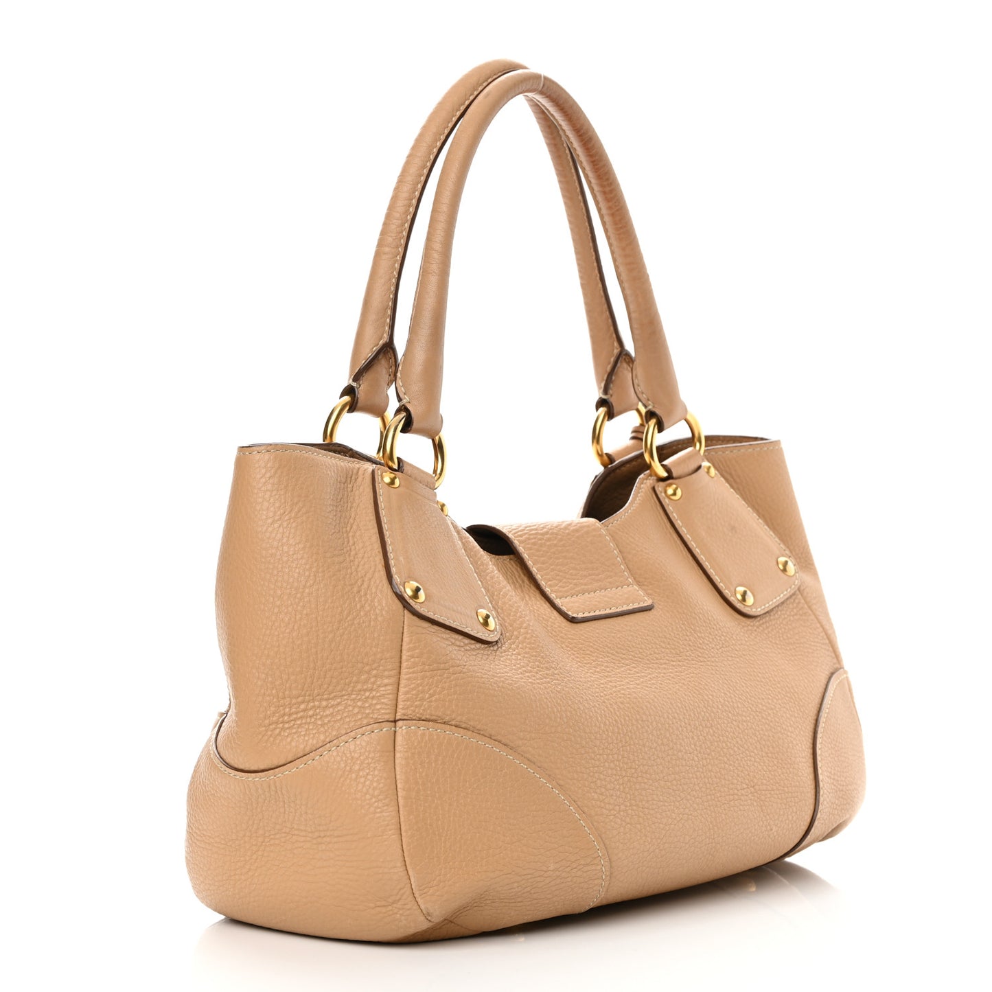 Vitello Daino Pushlock Tote Sughero