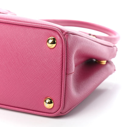Prada Saffiano Lux Micro Galleria Double Zip Tote Fuxia 6 of 8