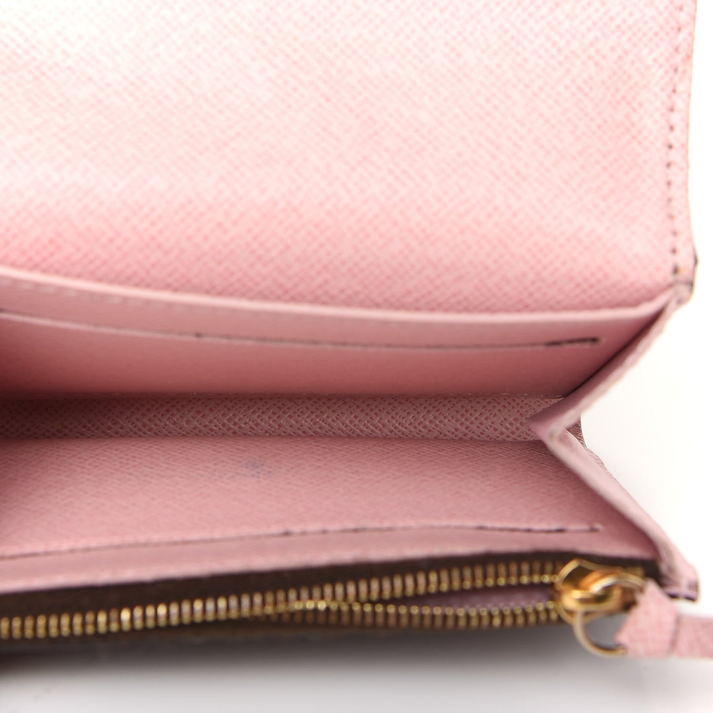 Damier Ebene Rosalie Coin Purse Rose Ballerine