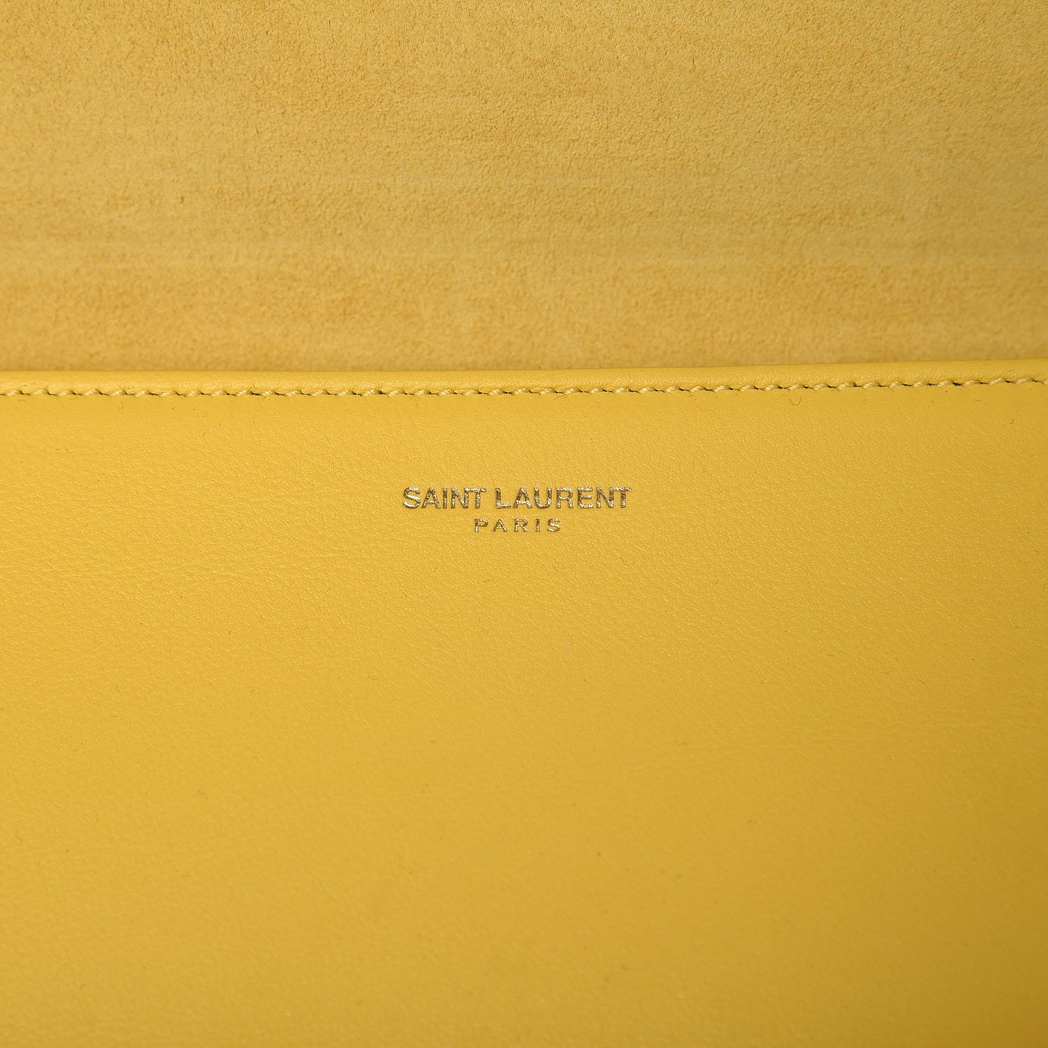 Saint Laurent Calfskin Classic Y Ligne Clutch Soleil 7 of 14
