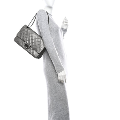 Chanel Metallic Aged Calfskin Quilted 2.55 Reissue 227 Flap Argent Fonce 2 of 10