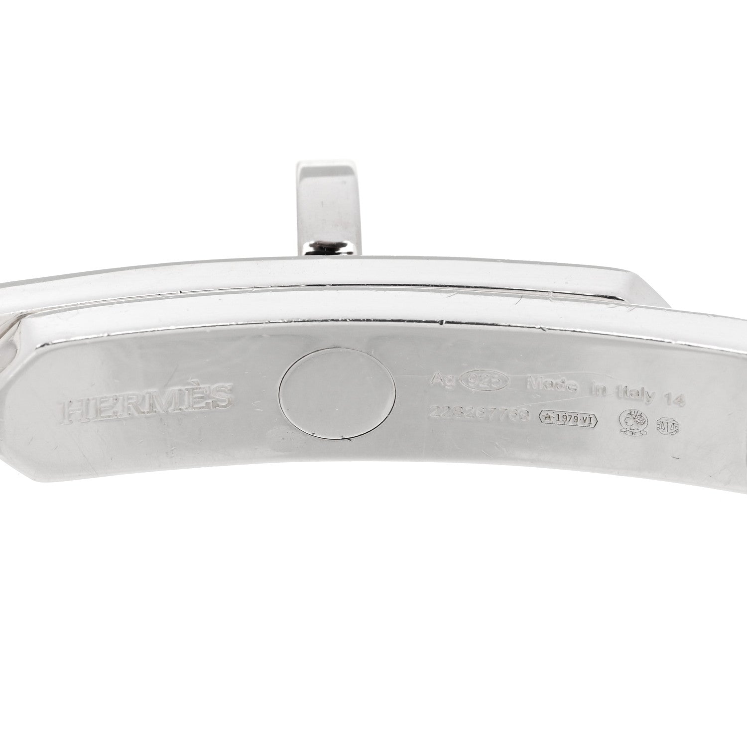 Hermes Sterling Silver Kelly Double Chaine Bracelet 4 of 4