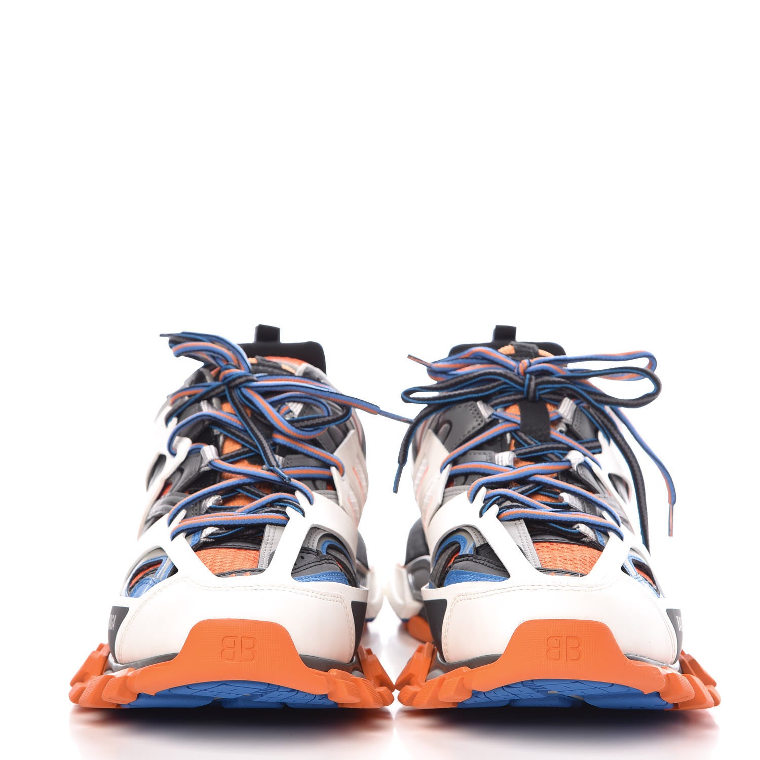Balenciaga Mesh Nylon Mens Track Sneakers 44 Gris Orange White 2 of 9