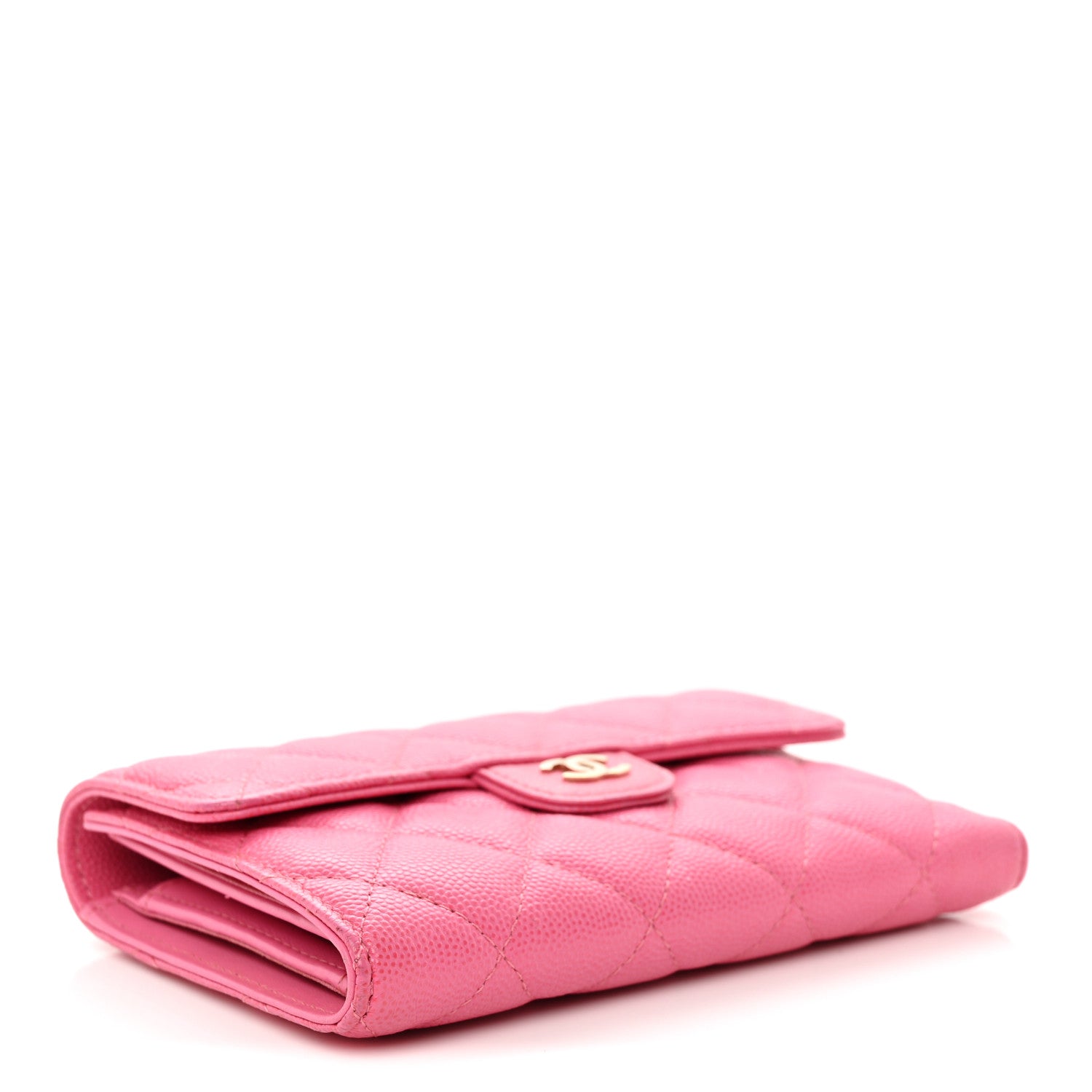 Chanel Caviar Quilted Medium Flap Wallet Pink 4 of 11
