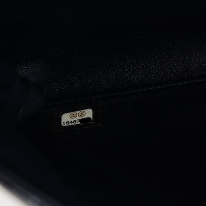 Chanel Caviar Quilted Clutch With Chain Flap Navy Blue 7 of 8