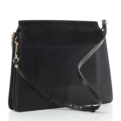 Chloe Suede Calfskin Medium Faye Shoulder Bag Black 3 of 20