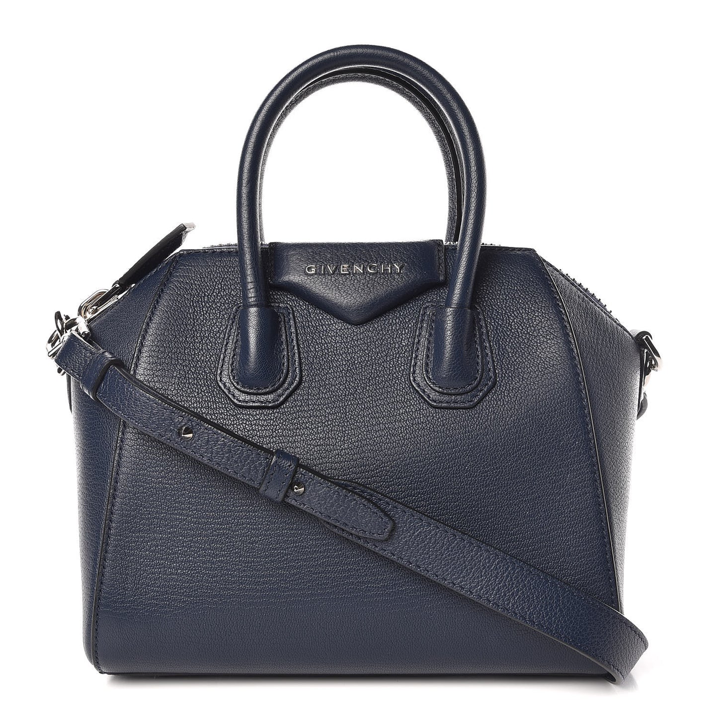 Sugar Goatskin Mini Antigona Navy