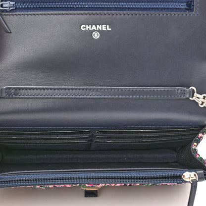 Chanel Tweed Quilted Reissue Wallet On Chain WOC Pink Multicolor 5 of 12