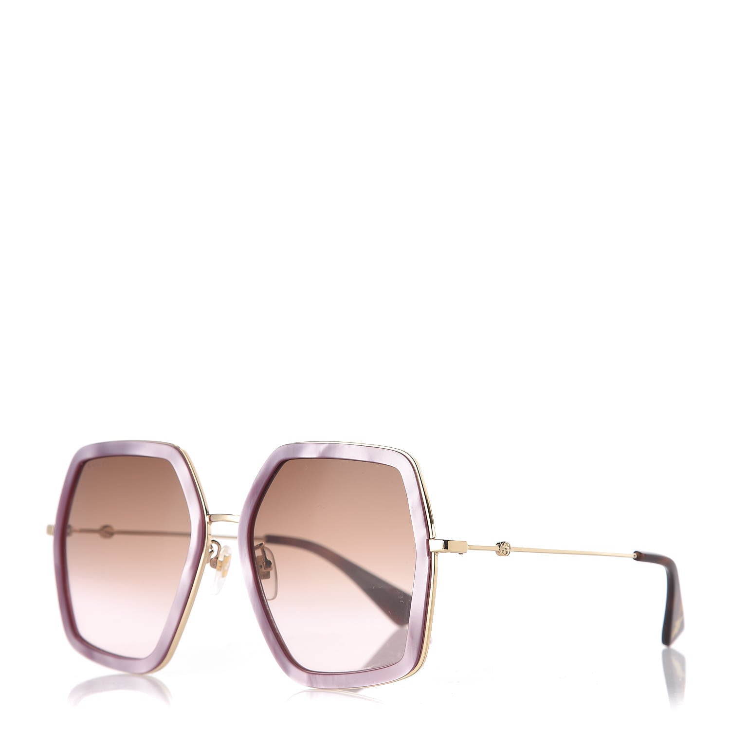 Gucci Acetate Oversize Square Frame GG0106S Sunglasses Purple 1 of 7