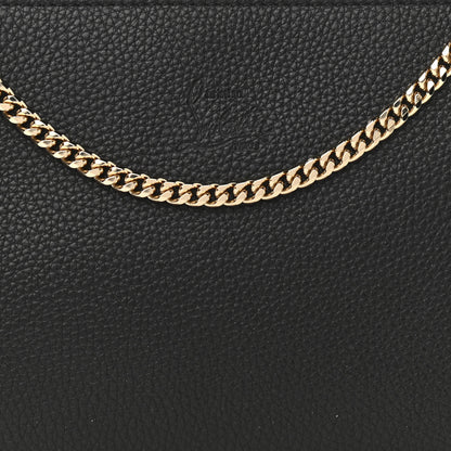 Christian Louboutin Calfskin Loubila Chain Clutch Black 7 of 9
