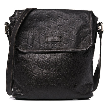 Gucci Guccissima Small Flap Messenger Bag Brown 1 of 21