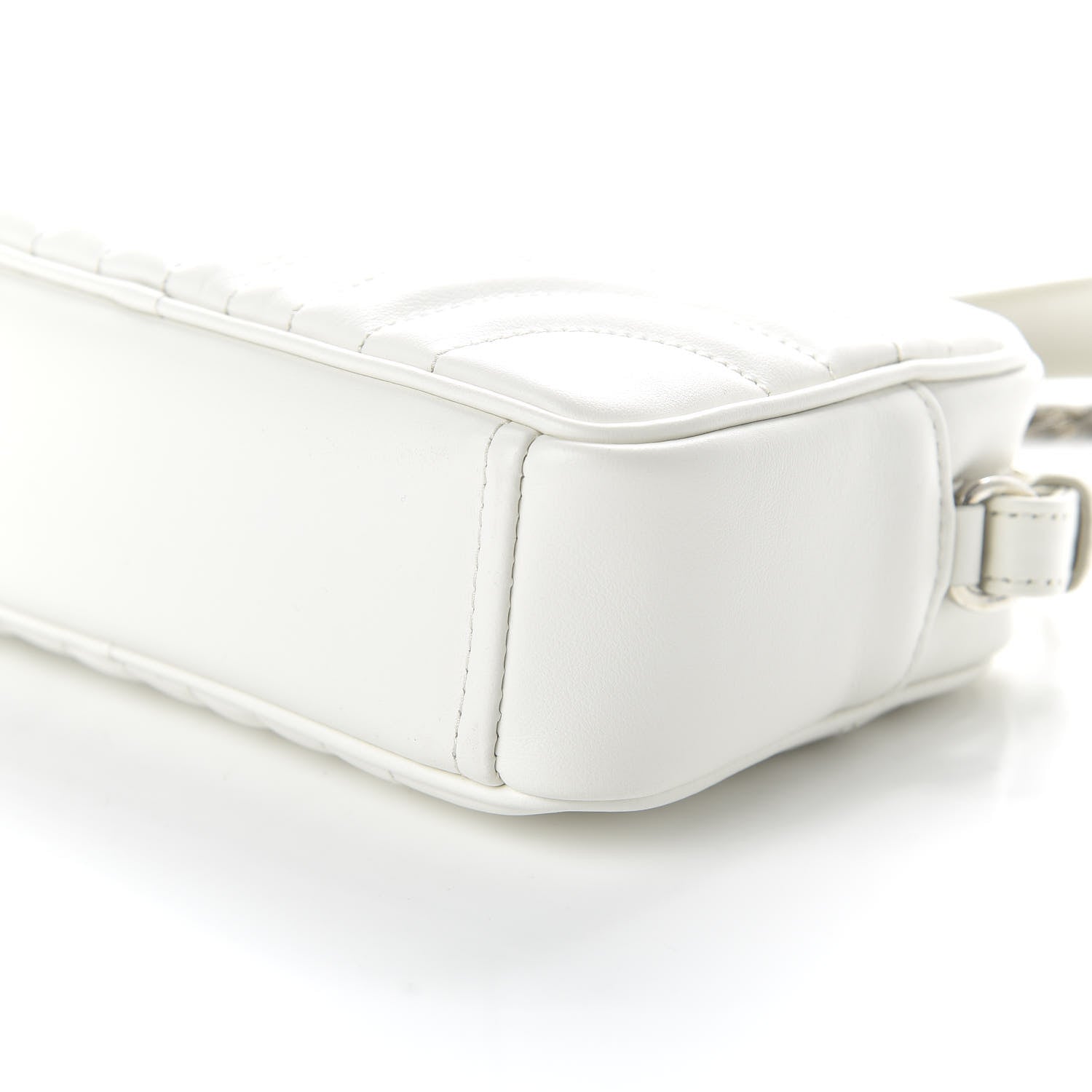 Prada Soft Calfskin Diagramme Crossbody Bag White 7 of 9