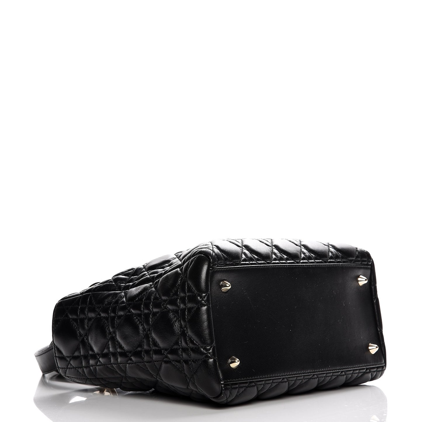 Lambskin Cannage Medium Supple Lady Dior Black