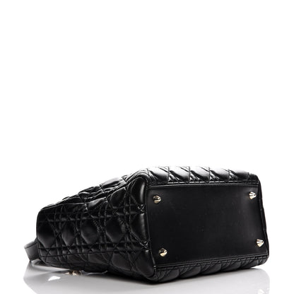 Christian Dior Lambskin Cannage Medium Supple Lady Dior Black 5 of 8