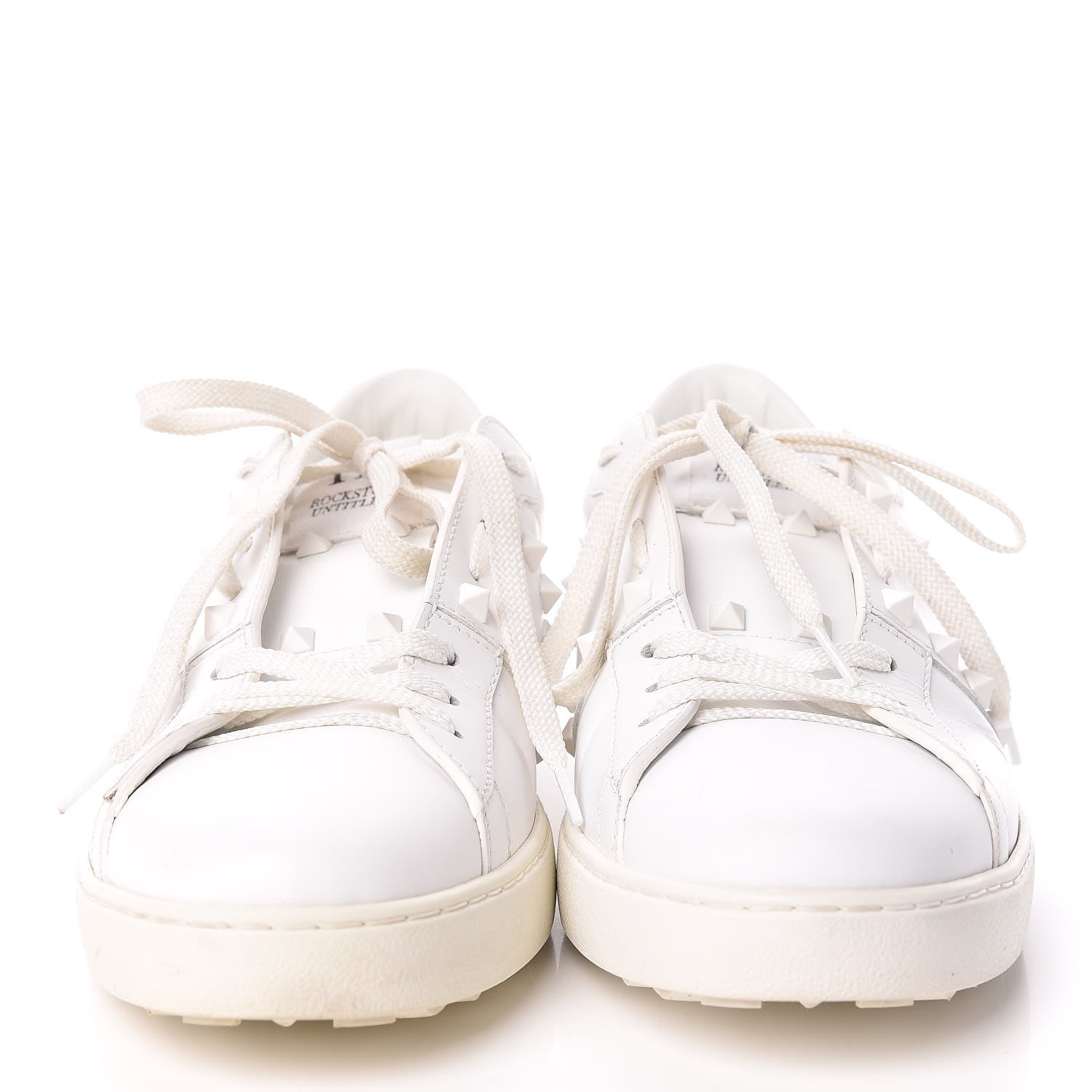 Valentino Garavani Calfskin Mens Rockstud Untitled Open Sneakers 42 White 2 of 11