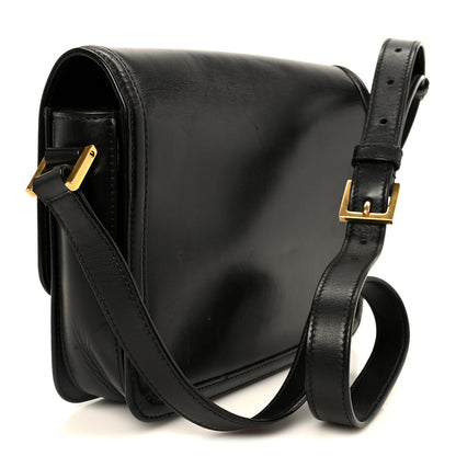 Saint Laurent Box Calfskin Monogram Medium Solferino Satchel Black 3 of 11