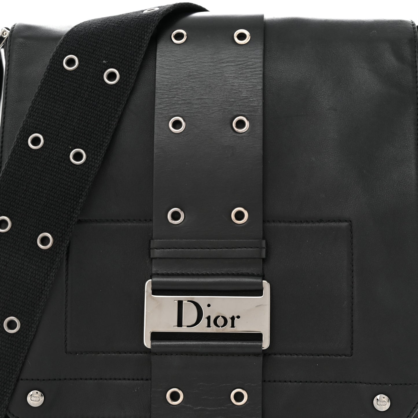 Calfskin Street Chic Messenger Black