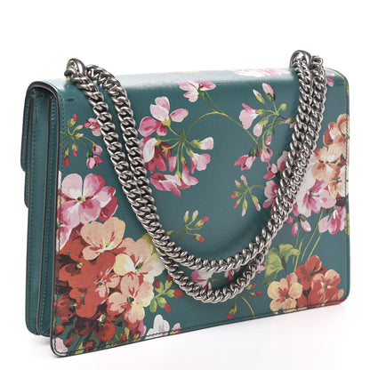 Gucci Calfskin Blooms Print Medium Dionysus Shoulder Bag Bright Emerald Multicolor 3 of 10