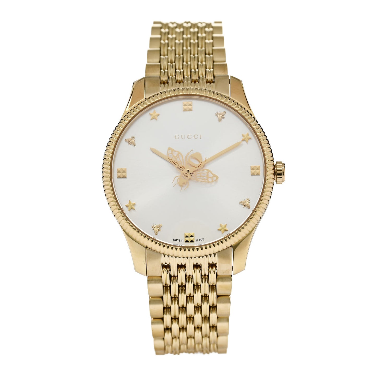 Stainless Steel 36mm G-Timeless Bee Quartz Watch Gold