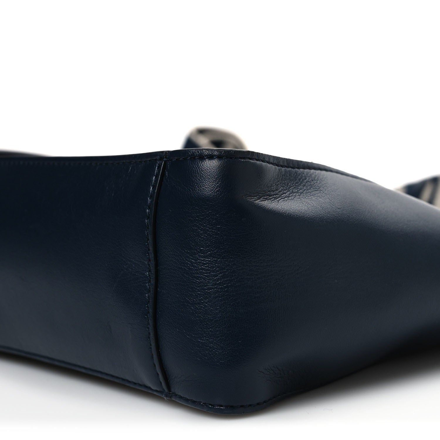 Stella McCartney Eco Alter Nappa Perforated Logo Mini Crossbody Navy 9 of 9