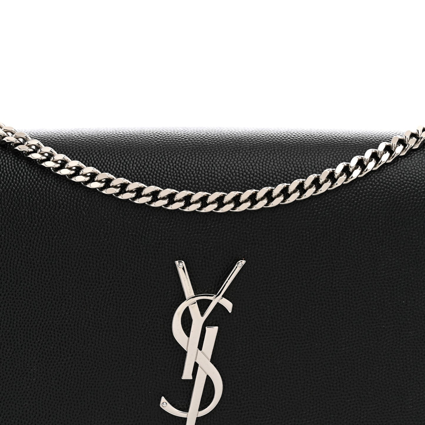 Grain De Poudre Medium Classic Monogram Kate Satchel Black