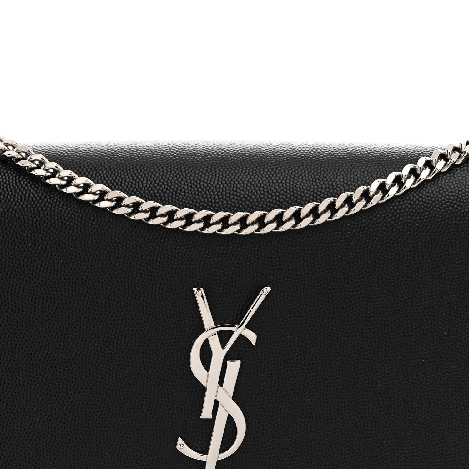 Saint Laurent Grain De Poudre Medium Classic Monogram Kate Satchel Black 7 of 10