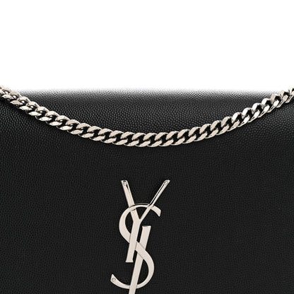 Saint Laurent Grain De Poudre Medium Classic Monogram Kate Satchel Black 7 of 10