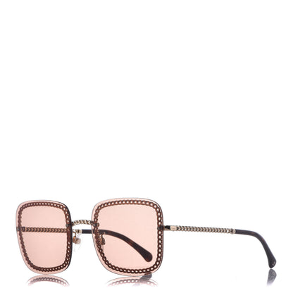 Chanel Metal Removable Chain Square Sunglasses 4244 Light Brown 2 of 7