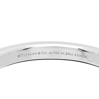 Tiffany 18K White Gold Diamond Tiffany Lock Half Pave Bangle Bracelet 6 of 6