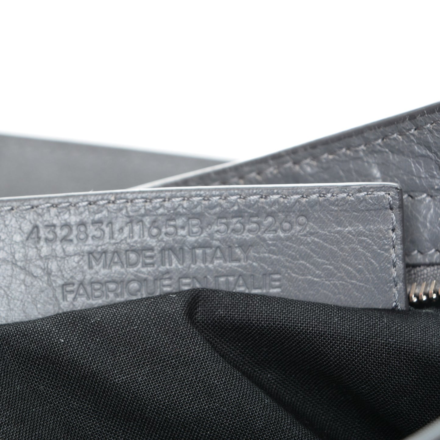 Agneau Silver Metallic Edge Hardware S City Gris Cendre