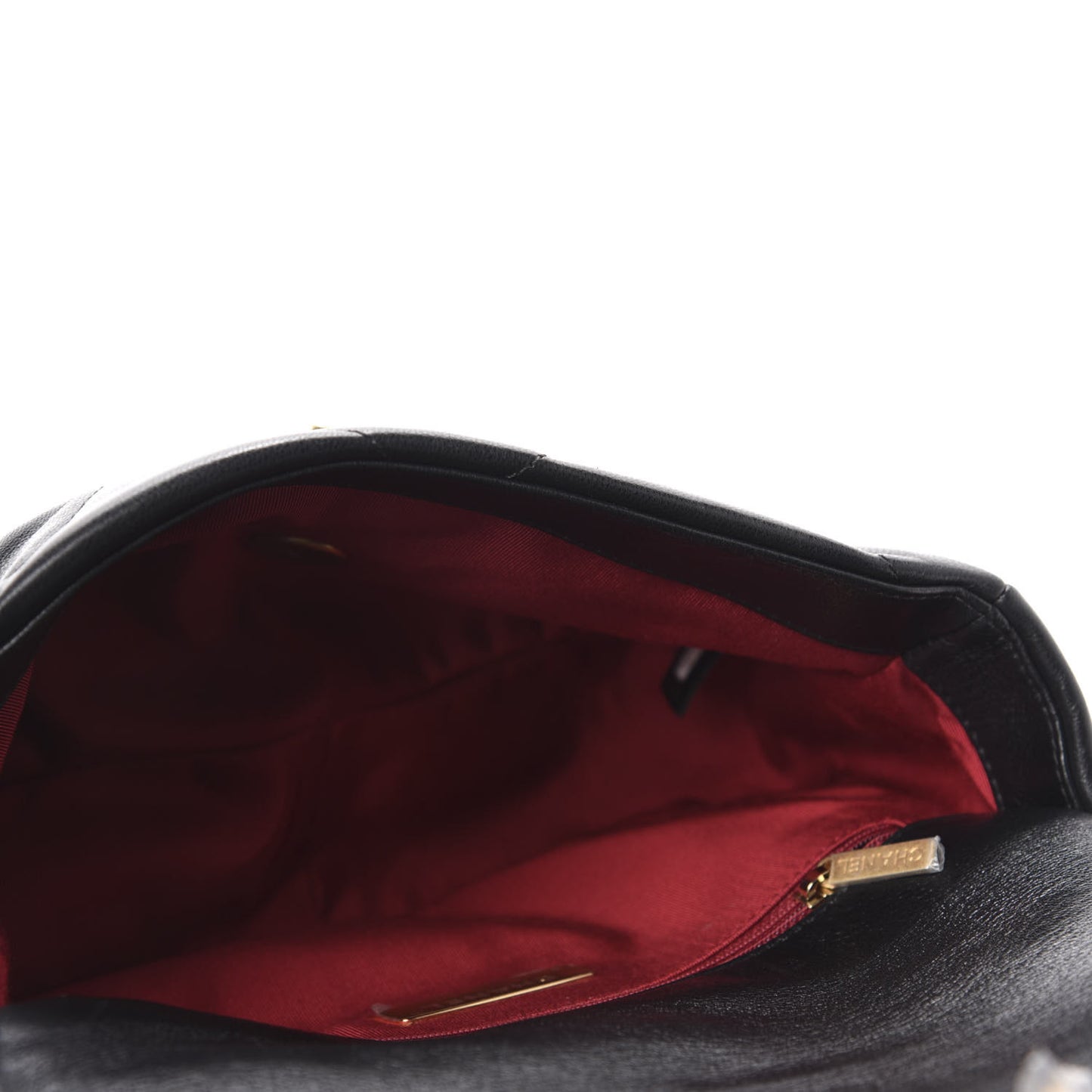 Goatskin Quilted Medium 19 Flap Black
