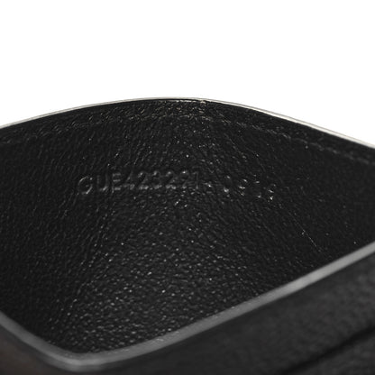 Saint Laurent Grain De Poudre Matelasse Chevron Monogram Credit Card Case Black 7 of 8