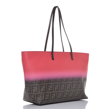 Fendi Zucca Spalmati Ombre Medium Roll Tote Tobacco Ciclamino Moro 3 of 16