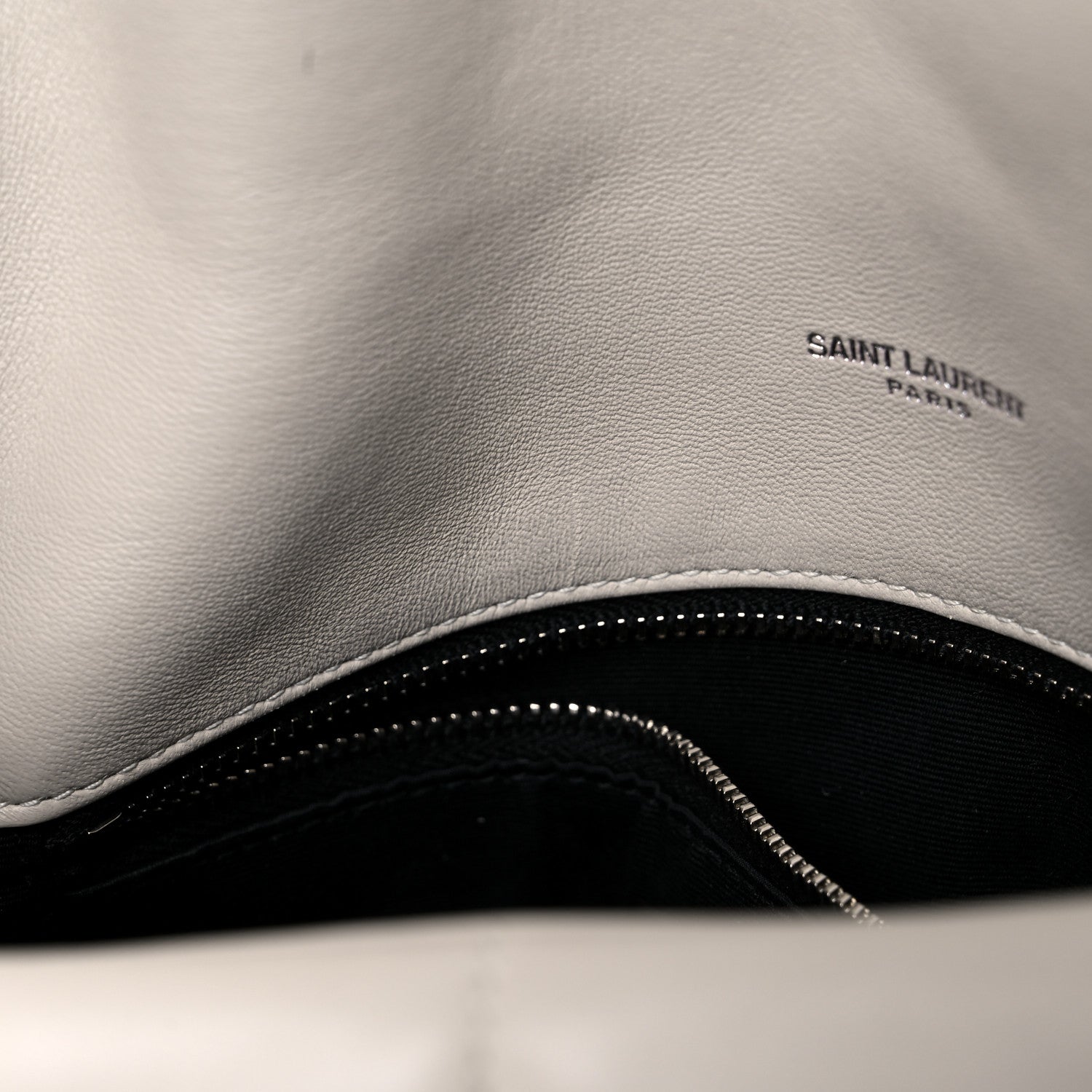 Saint Laurent Lambskin Quilted Small Loulou Puffer Monogram Chain Satchel Blanc Vintage 13 of 15