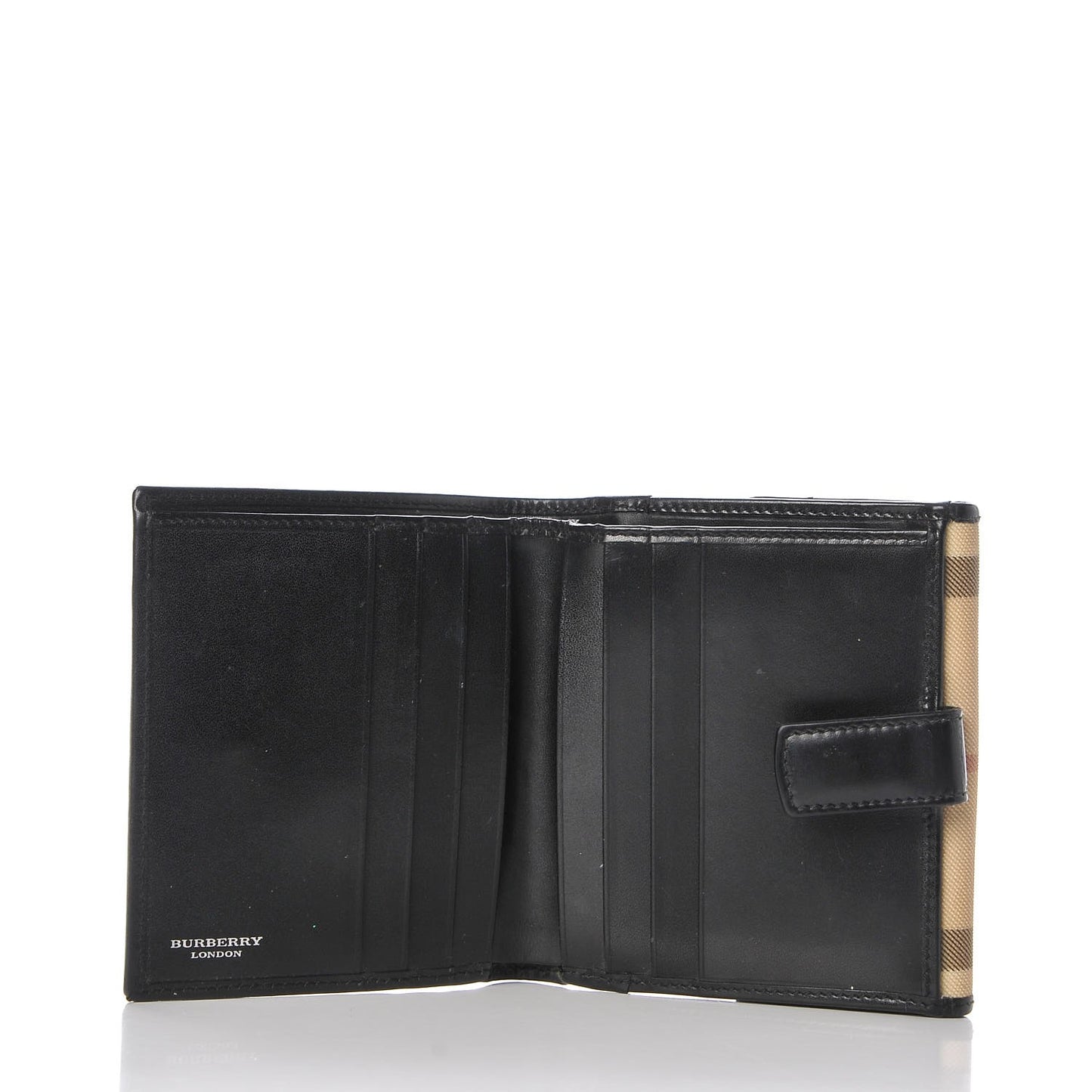 House Check Compact Wallet Black