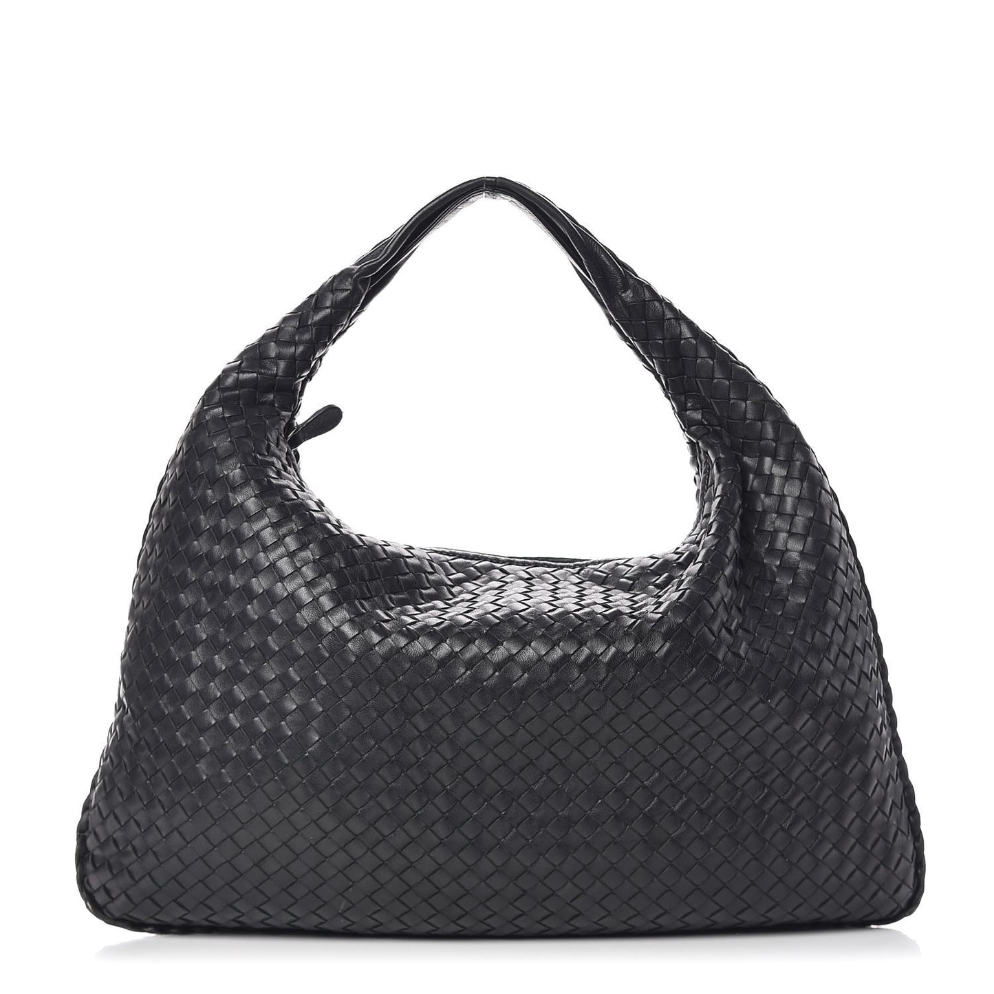 Nappa Intrecciato Large Veneta Hobo Black