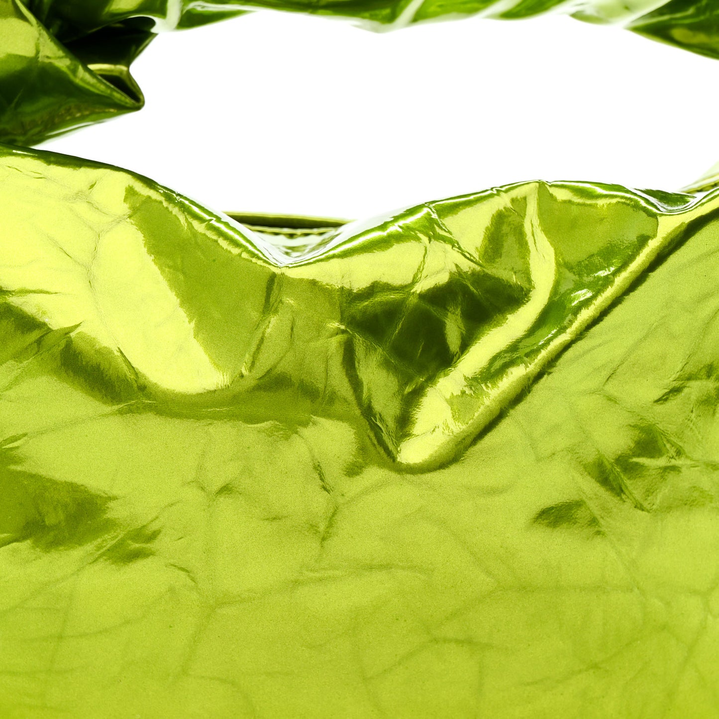 Metallic Crushed Calfskin Mini Jodie Chlorophyll