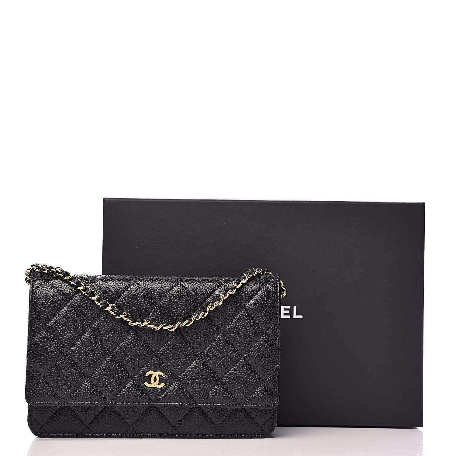 Chanel Caviar Quilted Wallet On Chain WOC Black 12 of 12