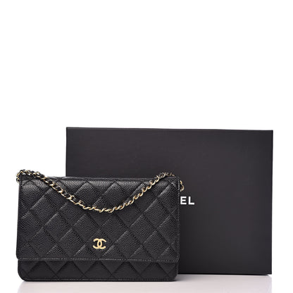 Chanel Caviar Quilted Wallet On Chain WOC Black 12 of 12