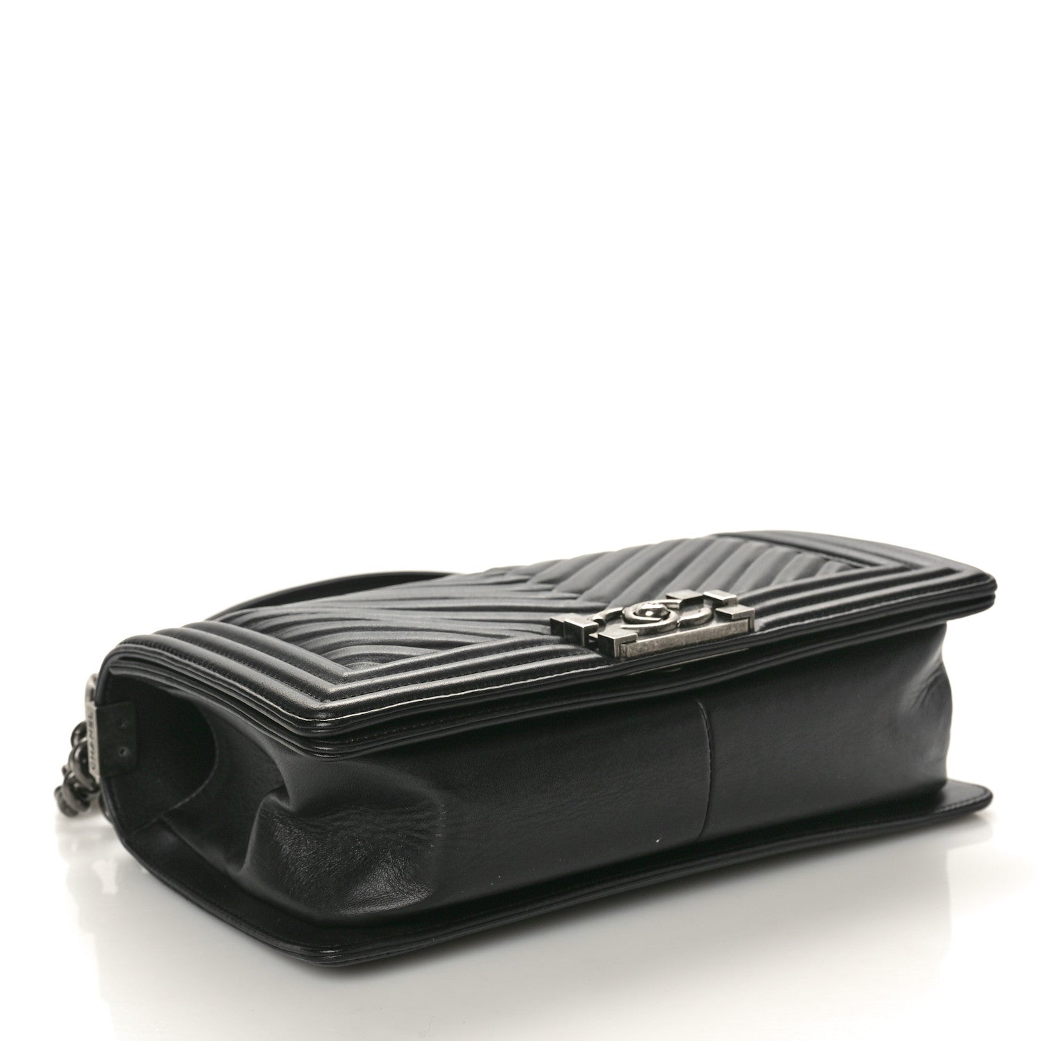 Chanel Lambskin Pleated Medium Boy Flap Black 3 of 10