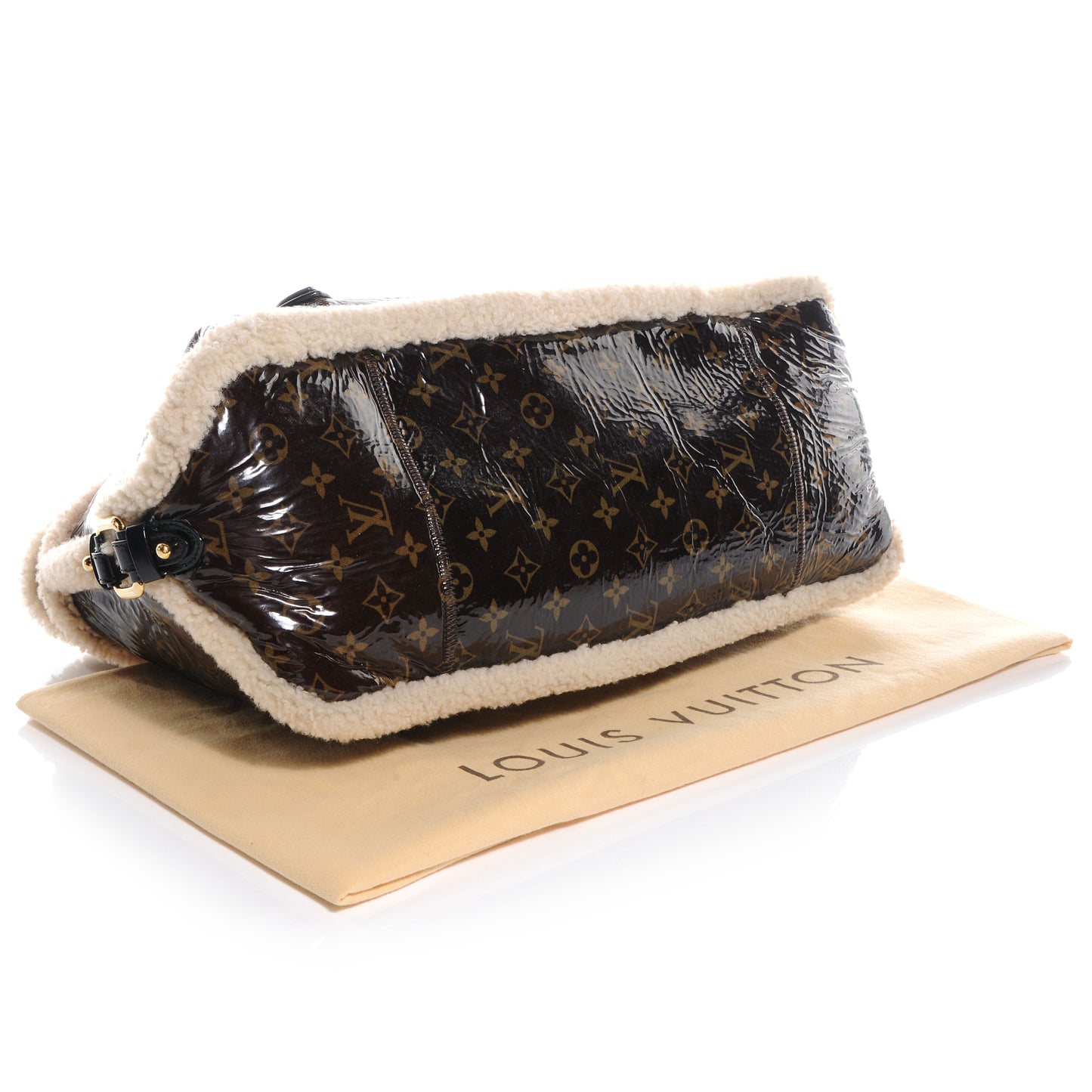 Patent Monogram Shearling Sac Thunder